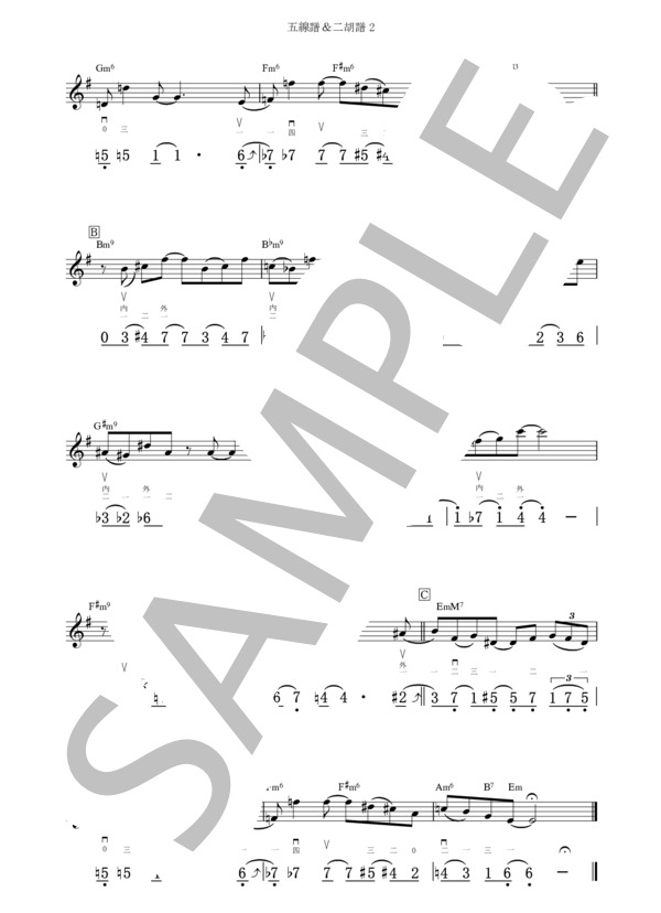 家政婦は見た（二胡＆ピアノ楽譜） (坂田 晃一) / 上級 - サンプル譜面 2/5