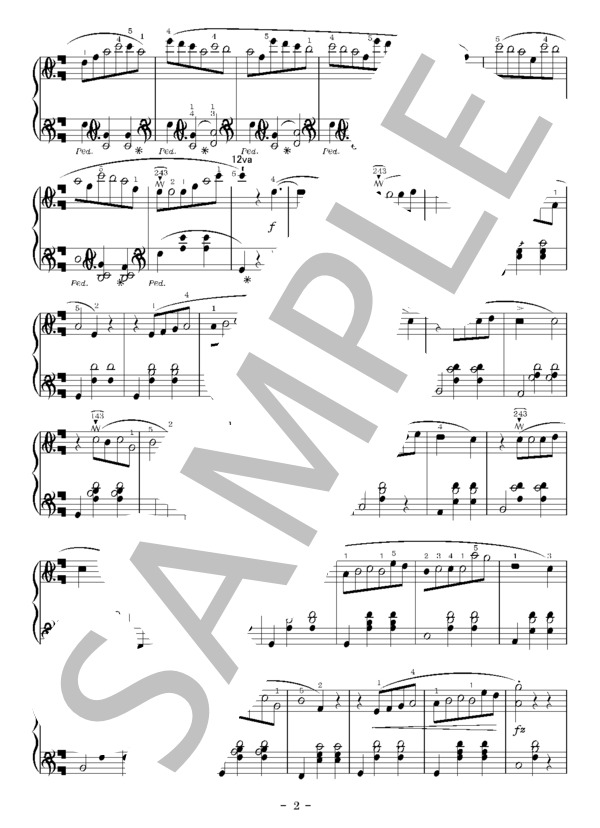 ワルツ Op.34 No.3 (フレデリック・ショパン) / ピアノソロ 中級 - サンプル譜面 4/5