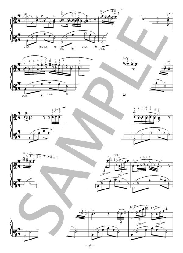 パガニーニの思い出 (ショパン) / ピアノソロ 中級 - サンプル譜面 4/5