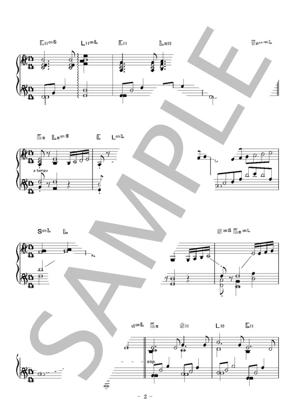 energy flow (坂本 龍一) / ピアノソロ 中級 - サンプル譜面 4/5