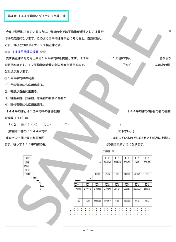 シャープもフラットも使わない音楽理論（中巻） (夏山 澄夫) / 全て 中級 - サンプル譜面 4/5