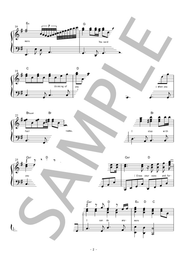 UNFINISHED (X JAPAN) ピアノソロアレンジ楽譜 / 中〜上級 - サンプル譜面 2/5