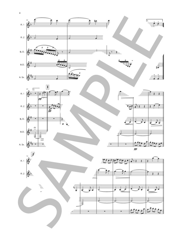 シチリアーナ（レスピーギ）（木管五重奏2Fl.Cl.B-Cl.A-Sax.) (オットリーノ・レスピーギ) / アンサンブル木管 中〜上級 - サンプル譜面 4/5