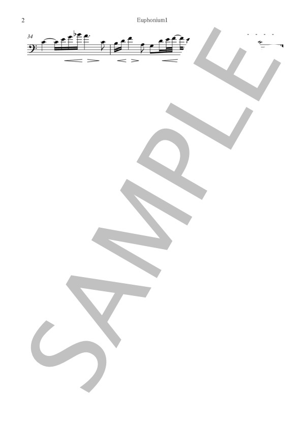 G線上のアリア(J.S.バッハ）ユーフォニアムテューバ四重奏(3Euph.or3Trb.1Tuba) (ヨハン・セバスチャン・バッハ) / アンサンブル金管 上級 - サンプル譜面 5/5