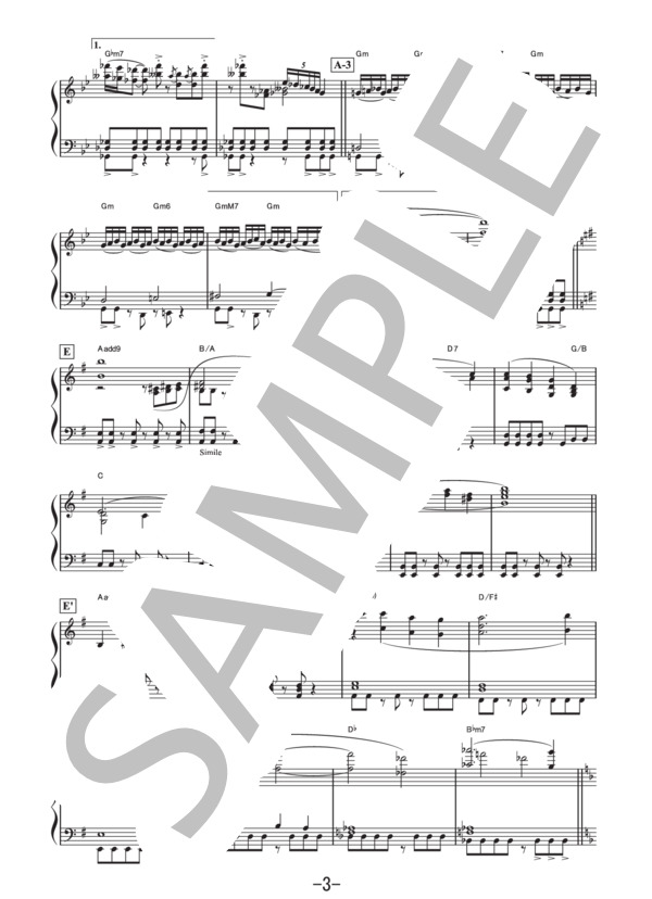 テーマ・オブ・半沢直樹 ～Main Title～  /  服部隆之 (ピアノソロ譜） (服部 隆之) / 中級 - サンプル譜面 3/4