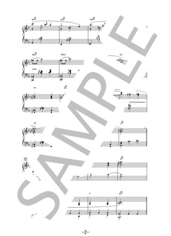 八重のテーマ  /  坂本龍一 (ピアノソロ譜） (坂本 龍一) / 中級 - サンプル譜面 2/3