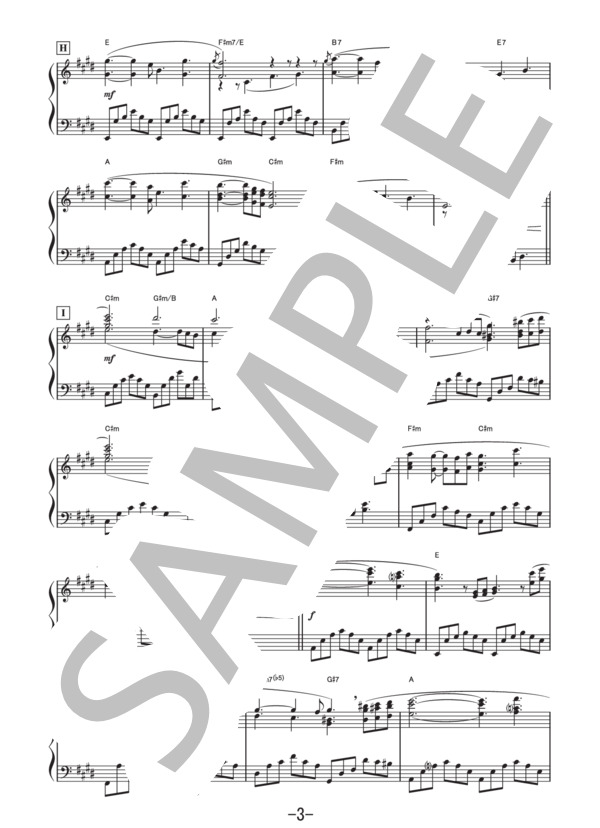 とんび～メインテーマ～  /  羽毛田丈史 (ピアノソロ譜） (羽毛田 丈史) / 中級 - サンプル譜面 3/4