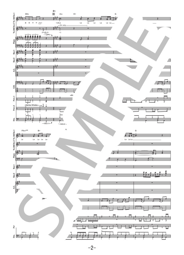 ワニとシャンプー  /  ももいろクローバーZ (バンドスコア） / 中級 - サンプル譜面 2/5