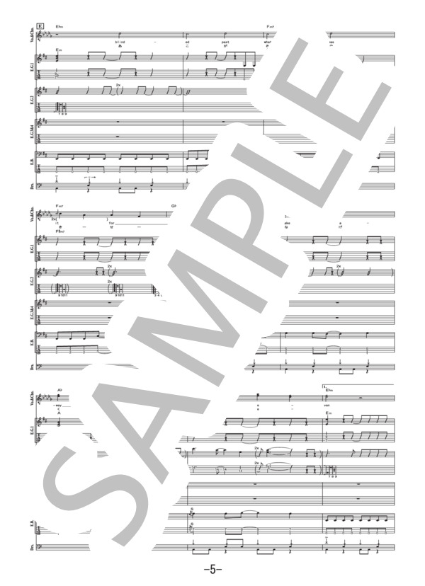 Rage on  /  OLDCODEX  (バンドスコア） / 中級 - サンプル譜面 5/5