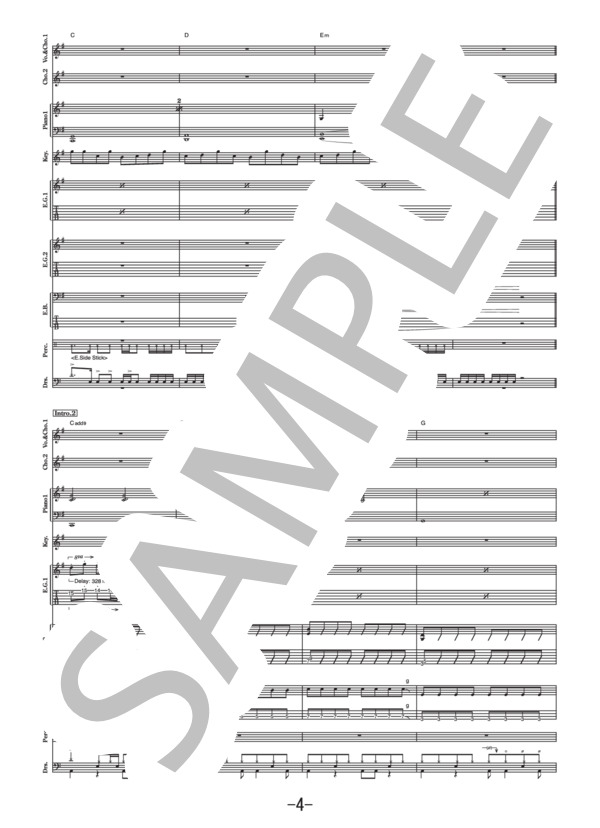 Hello  /  絢香 (バンドスコア） / 中級 - サンプル譜面 4/5