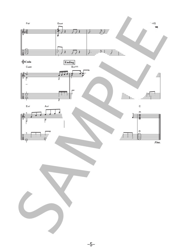 ありがとう  /  いきものがかり (ギターソロ譜） / 中級 - サンプル譜面 5/5