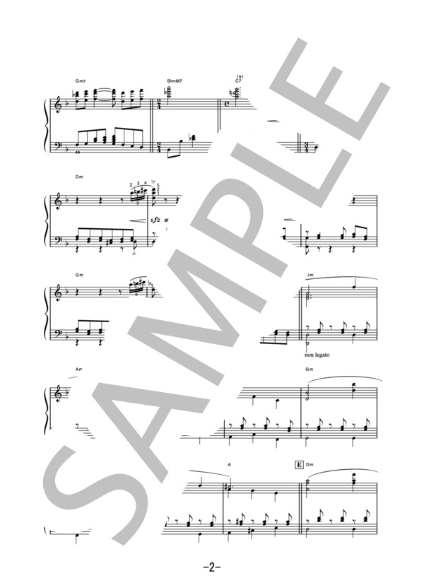 江～姫たちの戦国～（メインテーマ)  /  吉俣良 (ピアノソロ譜） (吉俣 良) / 中級 - サンプル譜面 2/4