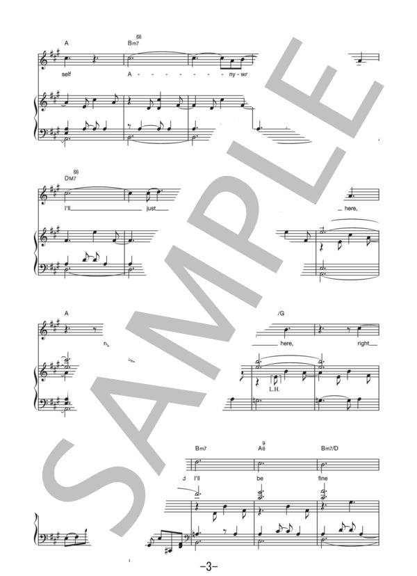 Fine On The Outside  /  プリシラ・アーン (ピアノ＆ヴォーカル譜） / ピアノ弾き語り 中級 - サンプル譜面 3/5