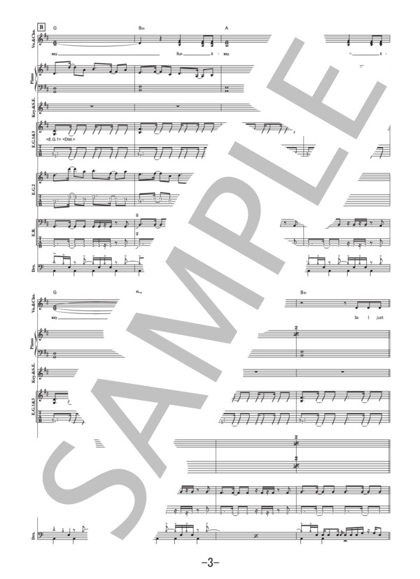 楽譜】Run Away / バンドスコア / ［Alexandros］ (バンドスコア