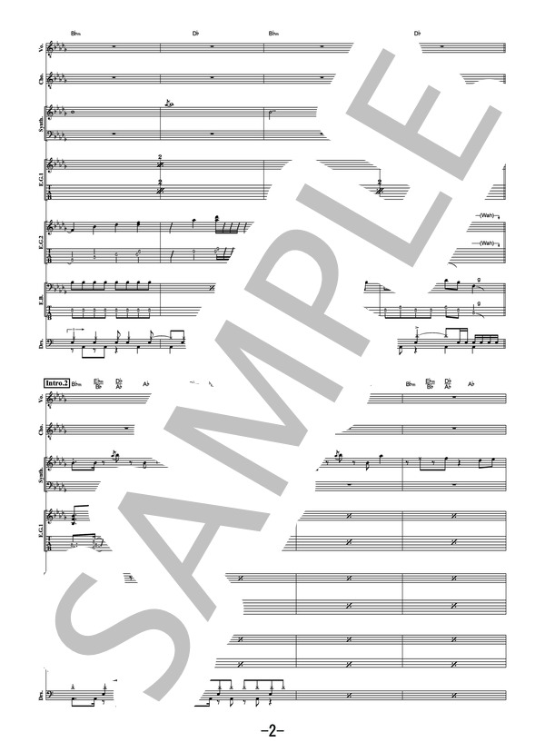 DQNなりたい、40代で死にたい  /  キュウソネコカミ (バンドスコア） / 中級 - サンプル譜面 2/5