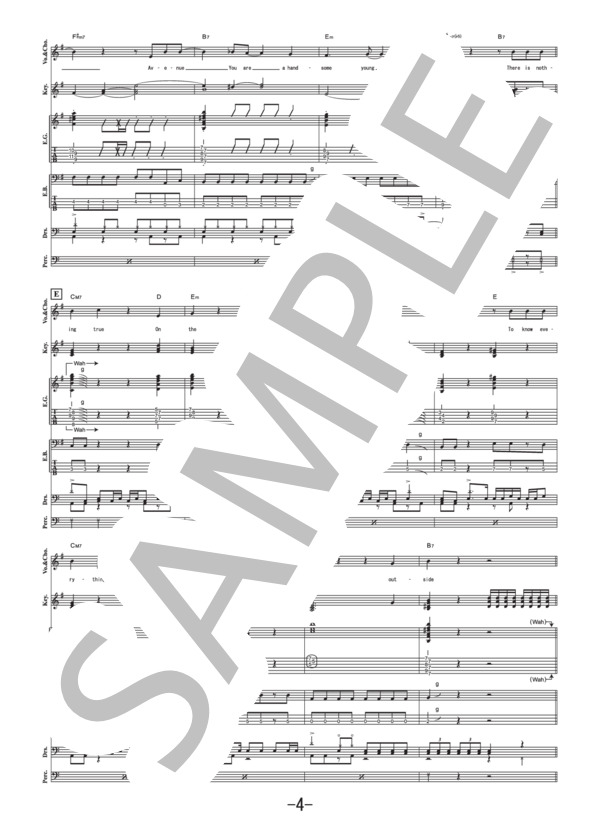 ハンサム過ぎて  /  東京事変  (バンドスコア） / 中級 - サンプル譜面 4/5