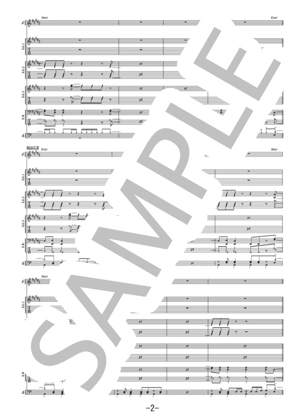 ブルートレイン  /  ASIAN KUNG-FU GENERATION (バンドスコア） / 中級 - サンプル譜面 2/5