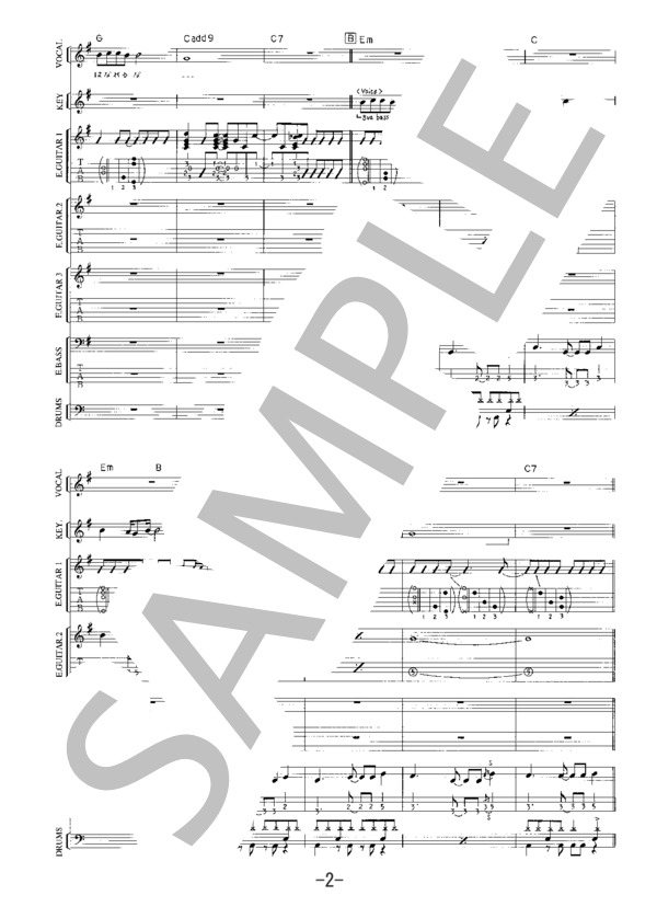 離れるな  /  THE YELLOW MONKEY(バンドスコア） / 中級 - サンプル譜面 2/5