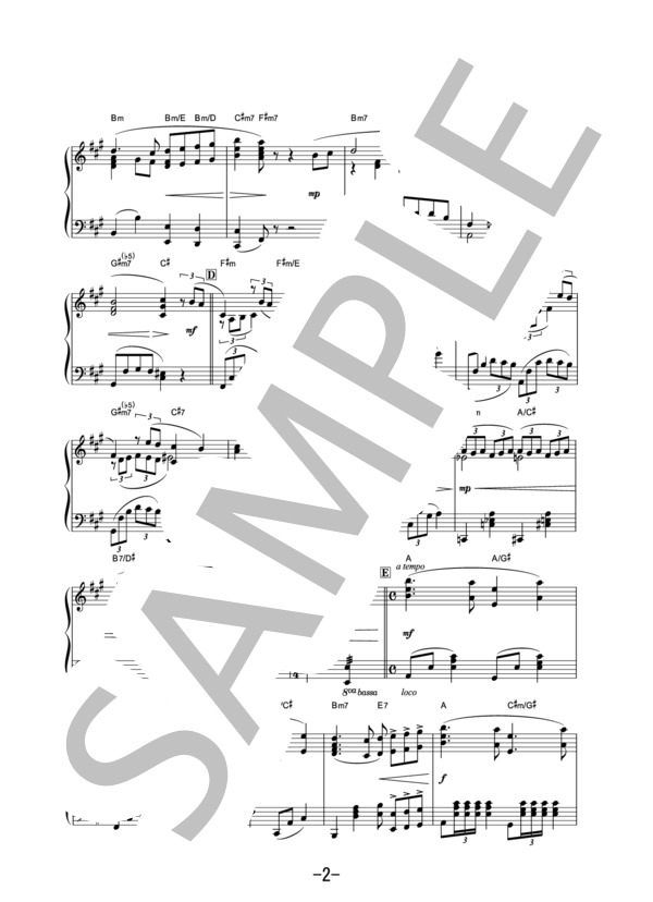 篤姫（メインテーマ)  /  吉俣良 (ピアノソロ譜） (吉俣 良) / 中級 - サンプル譜面 2/3