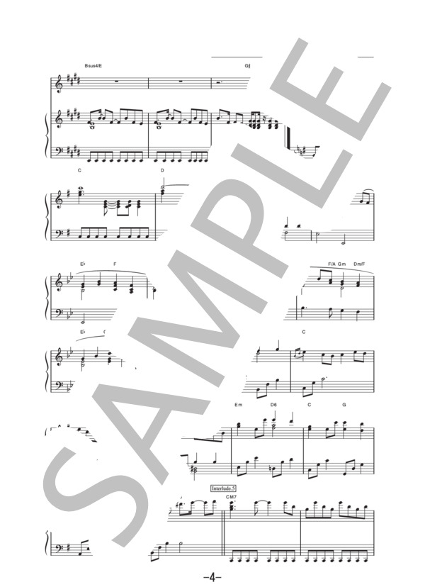 君は僕に似ている  /  See-Saw (ピアノ＆ヴォーカル譜） / ピアノ弾き語り 中級 - サンプル譜面 4/5