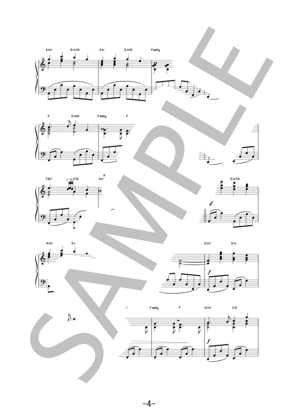 鉄道員Piano Ver.  /  坂本龍一 (ピアノソロ譜） (坂本 龍一) / 中級 - サンプル譜面 4/5