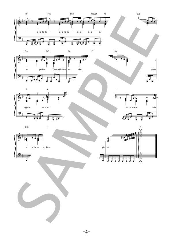 Like a star in the night  /  倉木麻衣 (ピアノソロ譜） (倉木 麻衣) / 中級 - サンプル譜面 4/5