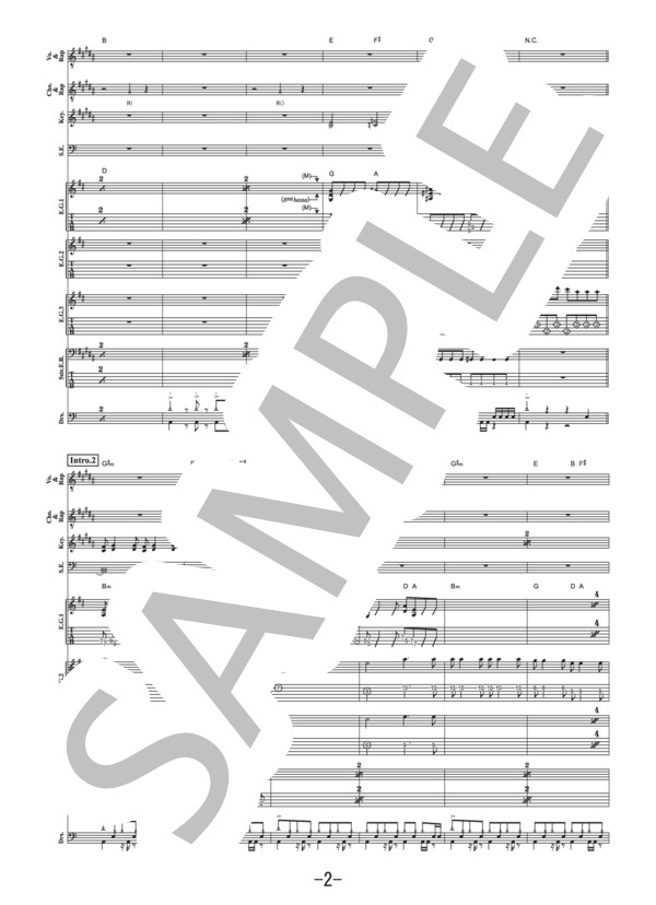 愛のプリズン  /  監獄男子(cv.神谷浩史、小西克幸、鈴村健一、浪川大輔、興津和幸) (バンドスコア） / 中級 - サンプル譜面 2/5