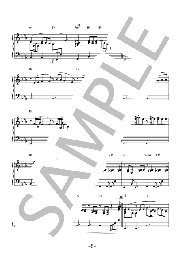 Love is...  /  河村隆一 (ピアノソロ譜） (河村 隆一) / 中級 - サンプル譜面 5/5