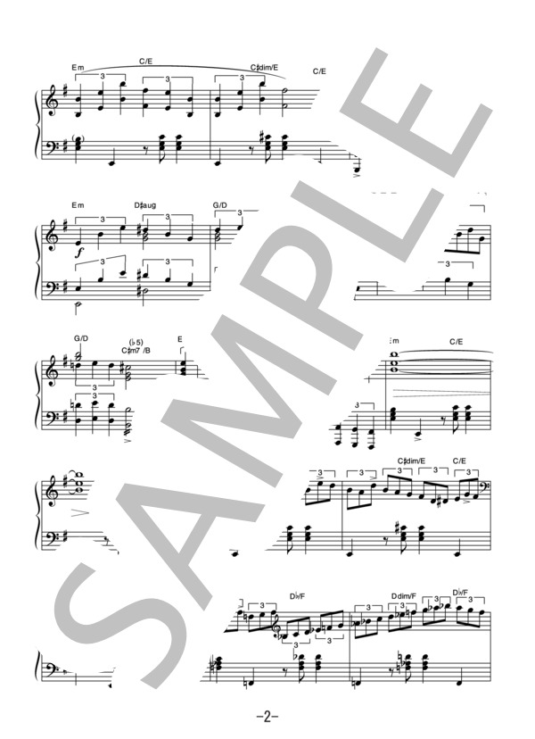 古畑任三郎のテーマ  /  『警部補 古畑任三郎』より (本間勇輔) (ピアノソロ譜） (本間 勇輔) / 中級 - サンプル譜面 2/5