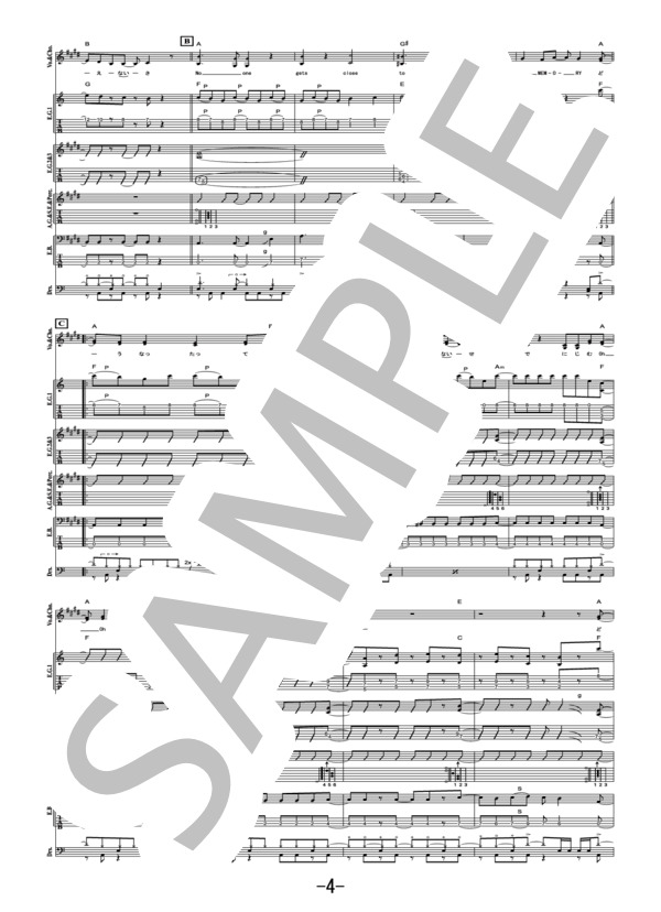 楽譜】BLACK MEMORY / THE ORAL CIGARETTES バンドスコア / THE ORAL