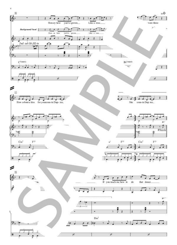 楽譜】Cousin Dupree - Steely Dan バンド用スコア、パート譜・歌詞