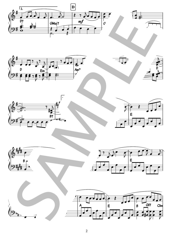 フタリボシ / 40mP(ピアノ楽譜） / ピアノソロ 中級 - サンプル譜面 2/4