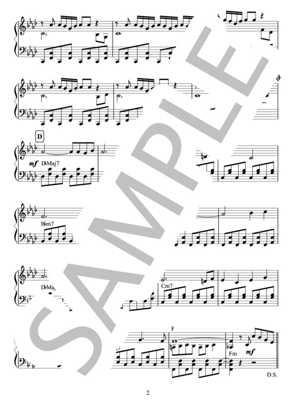 にんじゃりばんばん / きゃりーぱみゅぱみゅ（ピアノ楽譜） / ピアノソロ 中級 - サンプル譜面 2/3