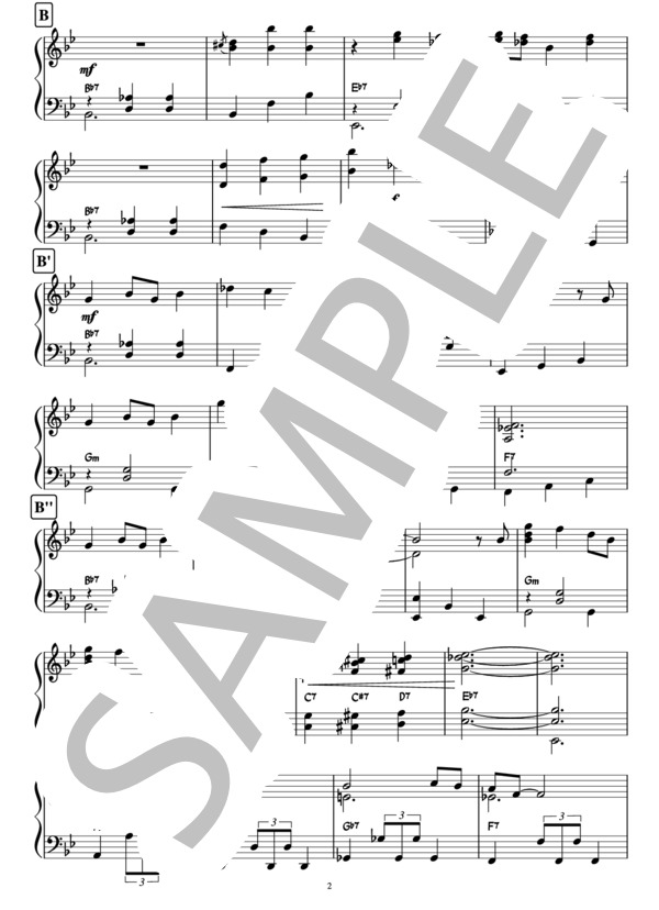 OUT OF THE BLUE  / 周防義和（ピアノ楽譜） (周防 義和) / ピアノソロ 初〜中級 - サンプル譜面 2/4