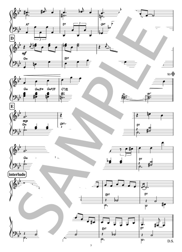 OUT OF THE BLUE  / 周防義和（ピアノ楽譜） (周防 義和) / ピアノソロ 初〜中級 - サンプル譜面 3/4