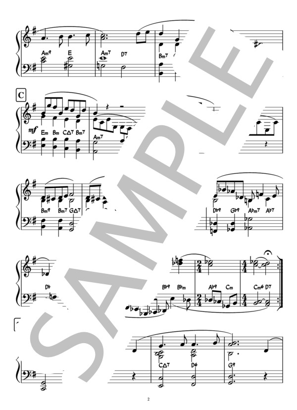 Litany / 坂本龍一（ピアノ楽譜） (坂本 龍一) / ピアノソロ 初〜中級 - サンプル譜面 2/3