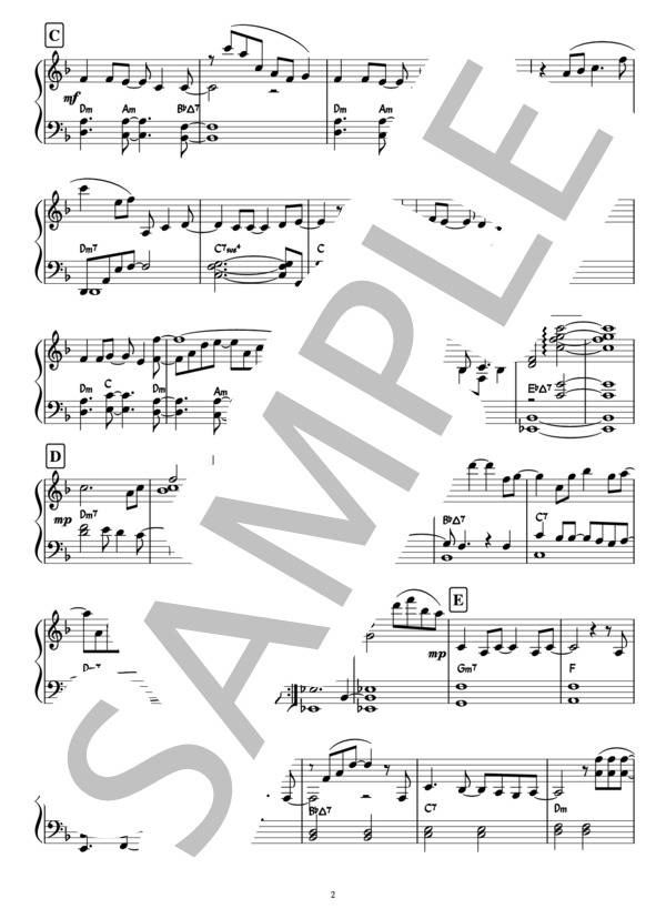 Never Let Me Go  / ドラマ『わたしを離さないで』挿入歌（ピアノ楽譜） (やまだ 豊) / ピアノソロ 中級 - サンプル譜面 2/3