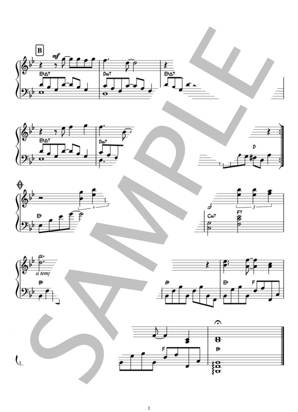 Let It Be Me  /  山下達郎&竹内まりや (ピアノ楽譜） (フランソワーズ・アルディ) / ピアノソロ 初〜中級 - サンプル譜面 2/2