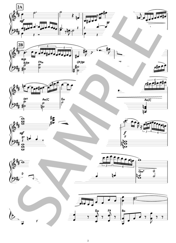 ドラマ『真田丸』メインテーマ / 服部隆之（ピアノ楽譜） (服部 隆之) / ピアノソロ 中〜上級 - サンプル譜面 2/4