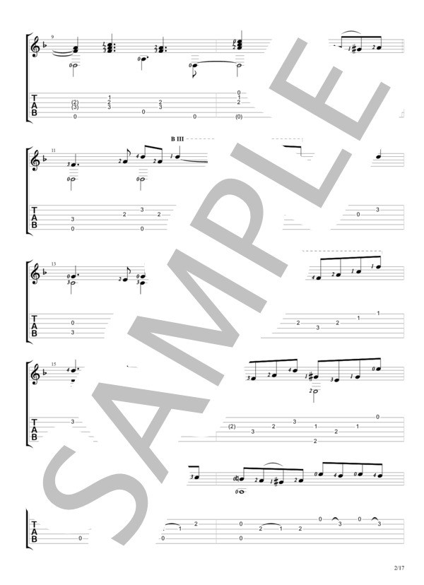 オール・ザ・シングズ・ユー・アー (ジョアン杉田) / ギターソロ 中〜上級 - サンプル譜面 2/5