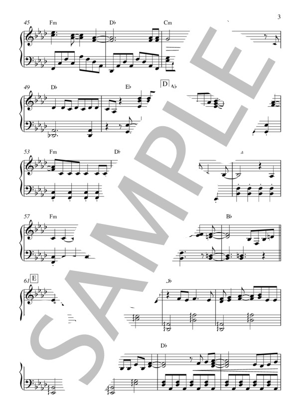 Let It Go ～ありのままで～ ピアノ楽譜 上級 (松 たか子) / ピアノソロ 上級 - サンプル譜面 3/5