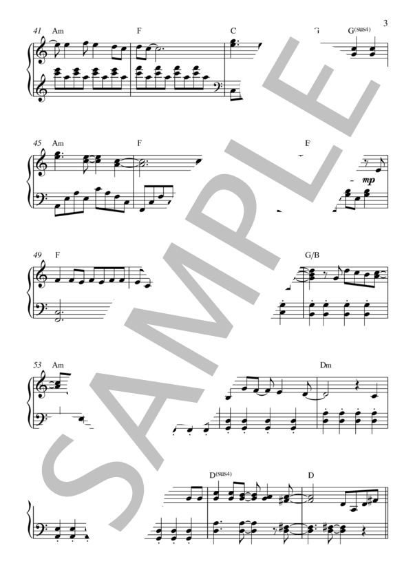 Let It Go ～ありのままで～（ハ長調）ピアノ楽譜 中級 (松 たか子) / ピアノソロ 中級 - サンプル譜面 3/5