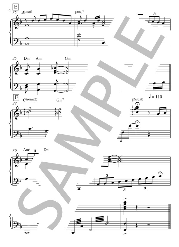 In Summer ～あこがれの夏～ ピアノ楽譜 中級 (JOSH GAD) / ピアノソロ 中級 - サンプル譜面 4/4