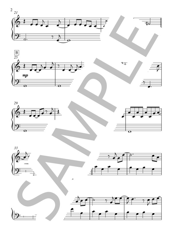 Let It Go ～ありのままで～（ハ長調）ピアノ楽譜 簡単 (松 たか子) / ピアノソロ 初級 - サンプル譜面 2/5