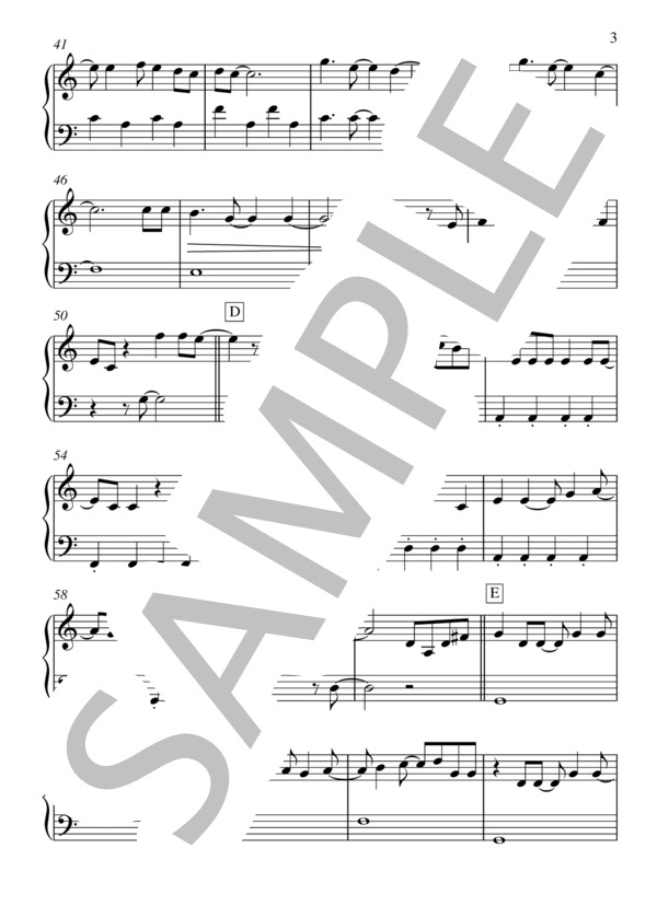 Let It Go ～ありのままで～（ハ長調）ピアノ楽譜 簡単 (松 たか子) / ピアノソロ 初級 - サンプル譜面 3/5