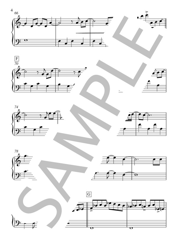 Let It Go ～ありのままで～（ハ長調）ピアノ楽譜 簡単 (松 たか子) / ピアノソロ 初級 - サンプル譜面 4/5