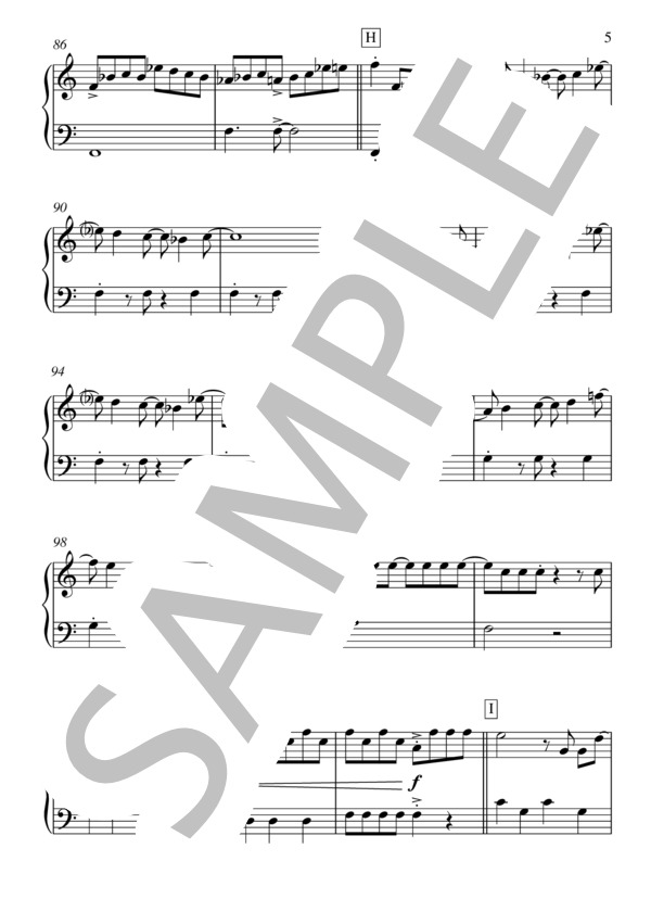 Let It Go ～ありのままで～（ハ長調）ピアノ楽譜 簡単 (松 たか子) / ピアノソロ 初級 - サンプル譜面 5/5