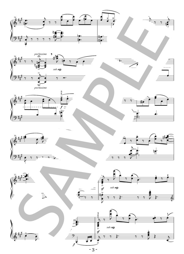 「笑っていいとも！」のテーマ（伊藤銀次頌） (いいとも青年隊) / ピアノソロ 上級 - サンプル譜面 3/4