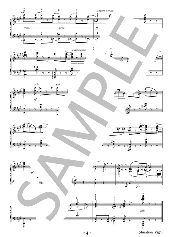 「笑っていいとも！」のテーマ（伊藤銀次頌） (いいとも青年隊) / ピアノソロ 上級 - サンプル譜面 4/4