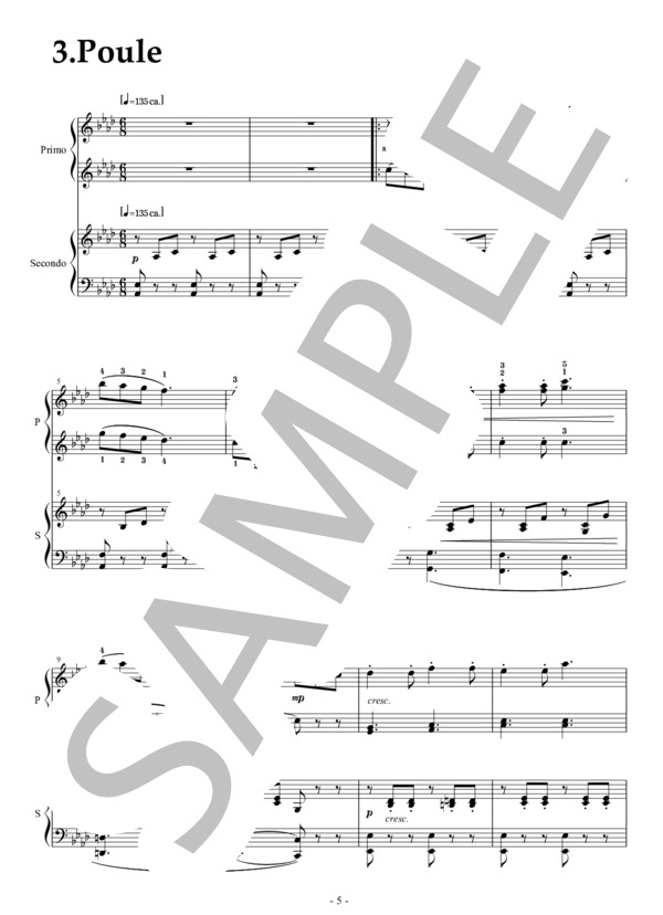 エドゥアルト・シュトラウス「カルメン・カドリーユ」 (シュトラウス エドゥアルト) / ピアノ連弾 中級 - サンプル譜面 5/5